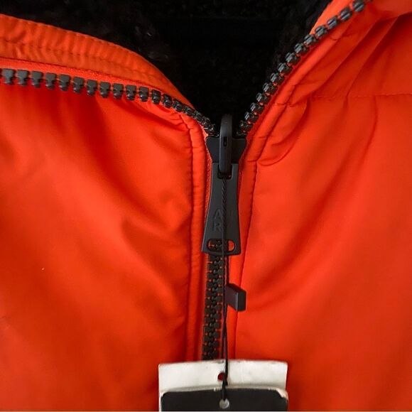 Alp N Rock Sonja Reversible Vest Tangerine black nylon fleece jacket Revolve NWT - Picture 8 of 11